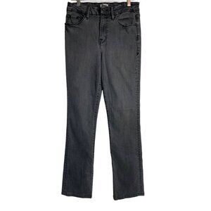 Frame Le Mini Boot Black Denim Jeans Size 29 high Rise Bootcut Stretch